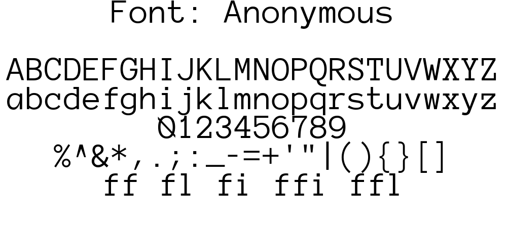 typewriter font