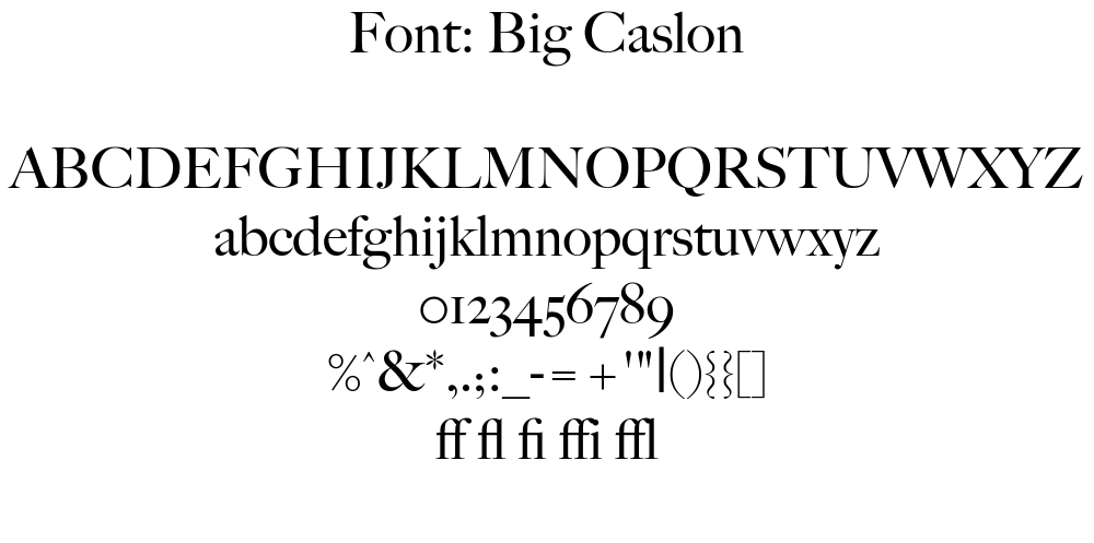 serif font