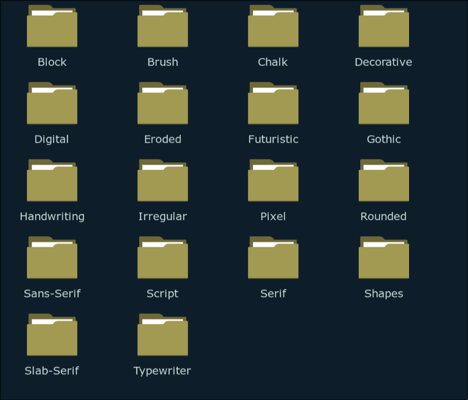 main font folder