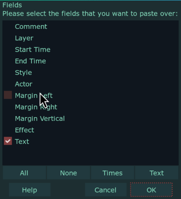 paste line over